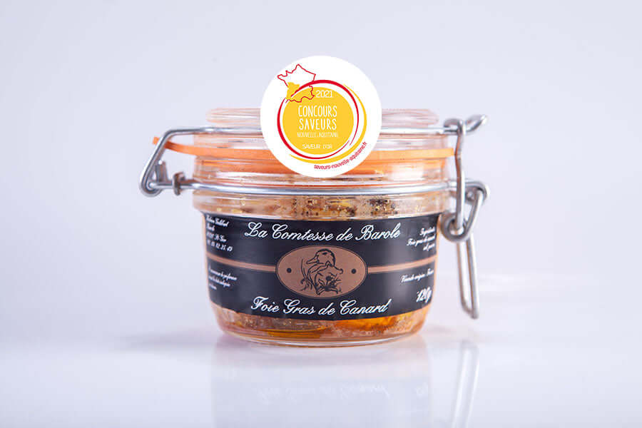 Bocal de foie gras de canard 120g - producteur du Sud Ouest