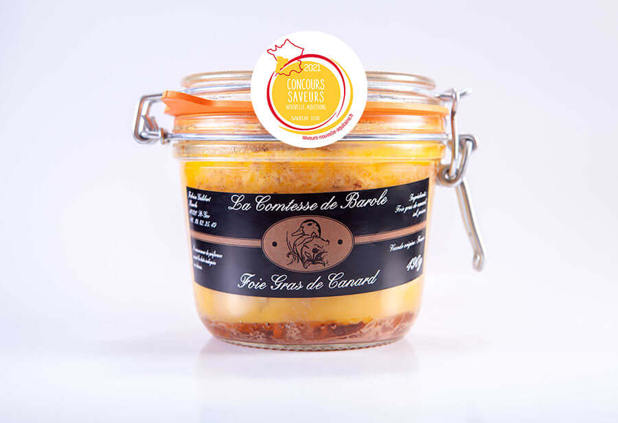Bocal de foie gras de canard 340g - vente en ligne foie gras artisanal