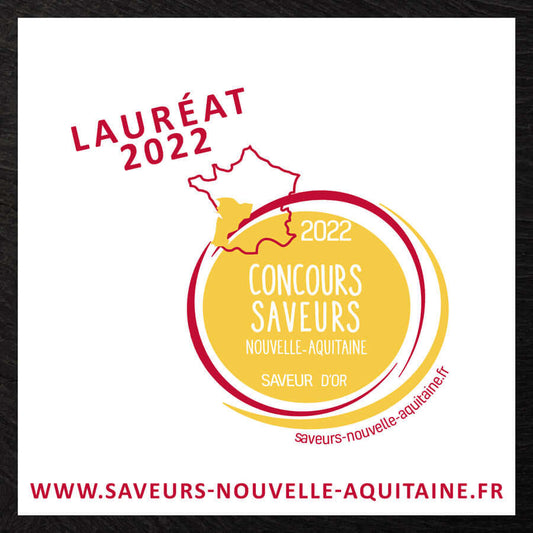 Médaille : Saveur d'Or pour les rillettes au foie gras et les rillettes pur canard